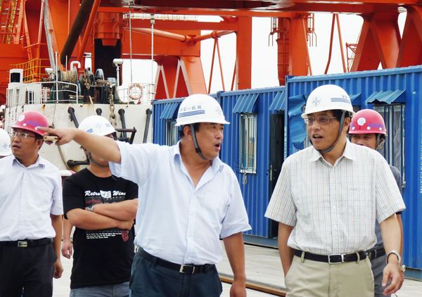 Wu Yongtao Inspected Phase III of Huanghua Port
