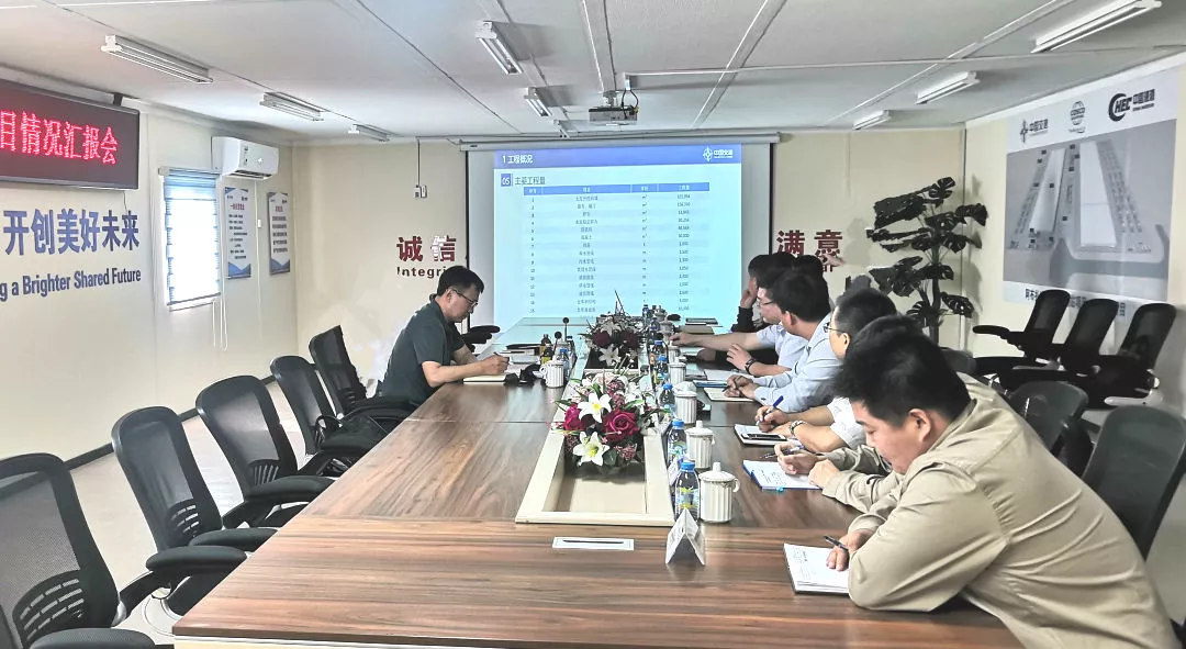 王洪涛到阿布扎比哈里发港项目调研指导